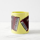 Darstellung des Cartoon in Accordion Zweifarbige Tasse (Mittel)