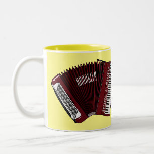 Darstellung des Cartoon in Accordion Zweifarbige Tasse