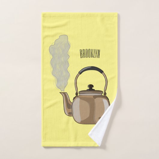 Darstellung des Cartoon in Stovetop oder hob kette Badhandtuch Set (Handtuch)