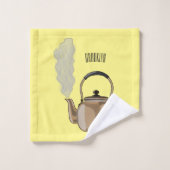 Darstellung des Cartoon in Stovetop oder hob kette Badhandtuch Set (Waschlappen)