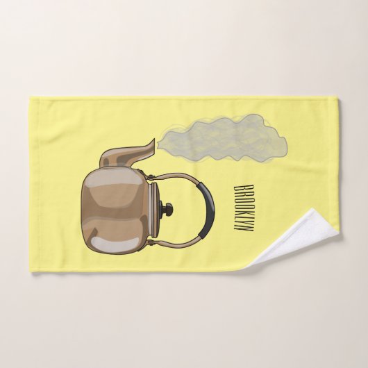 Darstellung des Cartoon in Stovetop oder hob kette Badhandtuch Set (Handtuch)