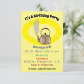 Darstellung des Cartoon in Stovetop oder hob kette Einladung (Stehend Vorderseite)