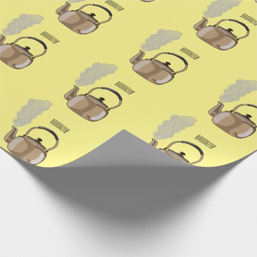 Darstellung des Cartoon in Stovetop oder hob kette Geschenkpapier (Ecke)