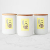 Darstellung des Cartoon in Stovetop oder hob kette Lebensmitteletikett (Flaschen)