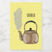 Darstellung des Cartoon in Stovetop oder hob kette Lebensmitteletikett (Einzelnes Label)