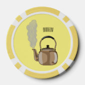 Darstellung des Cartoon in Stovetop oder hob kette Pokerchips (Rückseite)