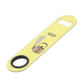 Darstellung des Cartoon in Stovetop oder hob kette Speed Flaschenöffner (Rückseite Schrägansicht)