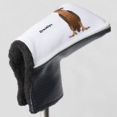 Darstellung des Cartoon mit Bartgeist Golf Headcover (3/4 Vorderseite)