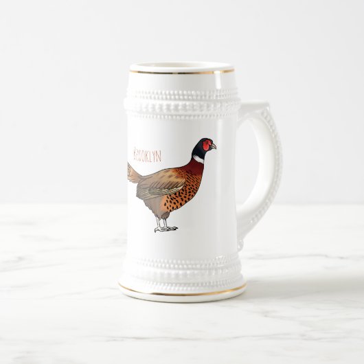 Darstellung des Cartoon mit Ringhals Bierglas (VorderseiteRechts)