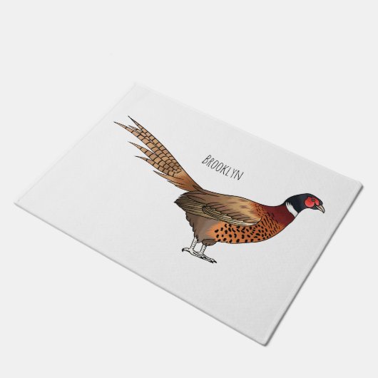 Darstellung des Cartoon mit Ringhals Fußmatte (Schrägansicht)