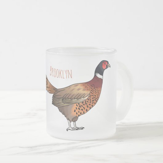 Darstellung des Cartoon mit Ringhals Mattglastasse (VorderseiteRechts)