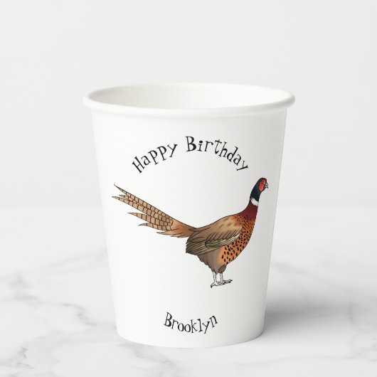 Darstellung des Cartoon mit Ringhals Pappbecher (Rückseite)