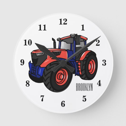 Darstellung des Cartoon Runde Wanduhr (Vorderseite)