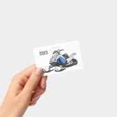 Darstellung des Cartoon Snowmobile Ausweis (Handheld)