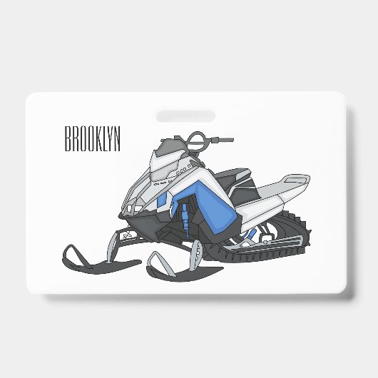 Darstellung des Cartoon Snowmobile Ausweis (Vorderseite)