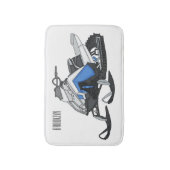 Darstellung des Cartoon Snowmobile Badematte (Vorderseite Vertikal)