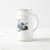 Darstellung des Cartoon Snowmobile Bierglas (VorderseiteRechts)