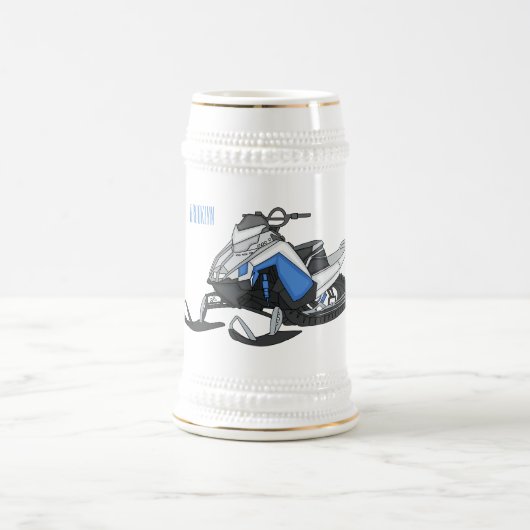 Darstellung des Cartoon Snowmobile Bierglas (Mittel)