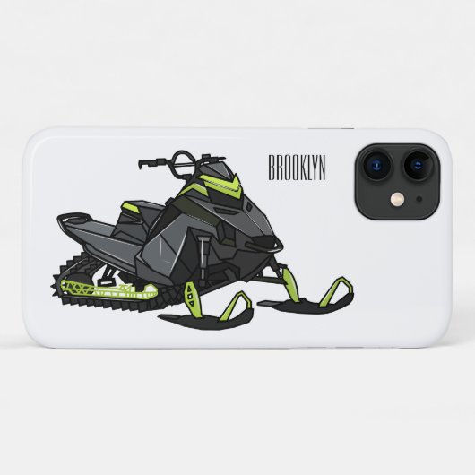 Darstellung des Cartoon Snowmobile Case-Mate iPhone Hülle (Rückseite (Horizontal))
