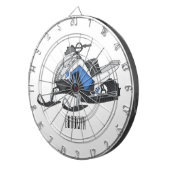 Darstellung des Cartoon Snowmobile Dartscheibe (Vorderseite rechts)