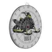 Darstellung des Cartoon Snowmobile Dartscheibe (Vorderseite Links)