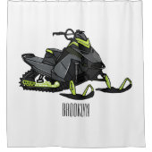 Darstellung des Cartoon Snowmobile Duschvorhang (Vorderseite)