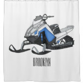 Darstellung des Cartoon Snowmobile Duschvorhang (Vorderseite)