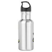 Darstellung des Cartoon Snowmobile Edelstahlflasche (Rückseite)