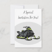 Darstellung des Cartoon Snowmobile Einladung (Rückseite)