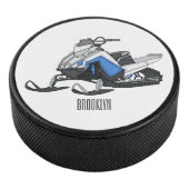 Darstellung des Cartoon Snowmobile Eishockey Puck (3/4)