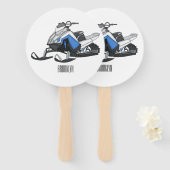 Darstellung des Cartoon Snowmobile Fächer (Vorne und Hinten)