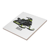 Darstellung des Cartoon Snowmobile Fliese (Seite)