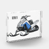 Darstellung des Cartoon Snowmobile Fotoblock (Links)