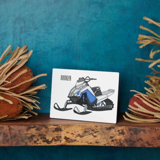 Darstellung des Cartoon Snowmobile Fotoplatte (Seite)