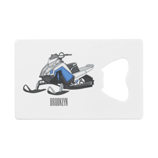 Darstellung des Cartoon Snowmobile Geldbeutel Flaschenöffner (Vorderseite (Horizontal))