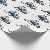 Darstellung des Cartoon Snowmobile Geschenkpapier (Ecke)
