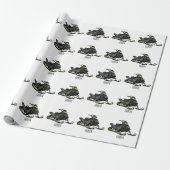 Darstellung des Cartoon Snowmobile Geschenkpapier (Ungerollt)
