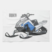 Darstellung des Cartoon Snowmobile Geschirrtuch (Horizontal)