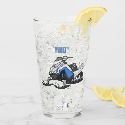 Darstellung des Cartoon Snowmobile Glas (Rückseite Ice)