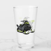 Darstellung des Cartoon Snowmobile Glas (Rückseite)