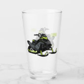 Darstellung des Cartoon Snowmobile Glas (Vorderseite)