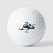 Darstellung des Cartoon Snowmobile Golfball (Vorderseite)