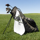 Darstellung des Cartoon Snowmobile Golfhandtuch (Gras)
