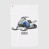 Darstellung des Cartoon Snowmobile Golfhandtuch (Vorderseite)