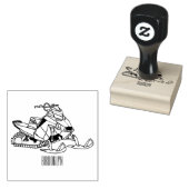Darstellung des Cartoon Snowmobile Gummistempel (Stempel)