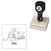 Darstellung des Cartoon Snowmobile Gummistempel (Stempel)