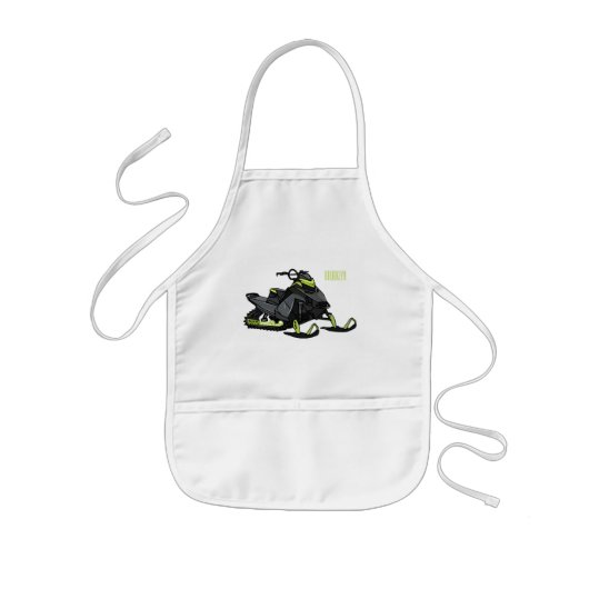 Darstellung des Cartoon Snowmobile Kinderschürze (Vorne)