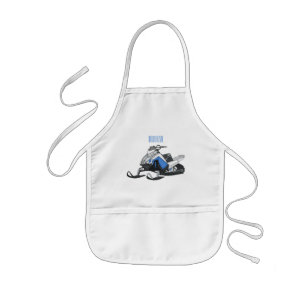 Darstellung des Cartoon Snowmobile Kinderschürze