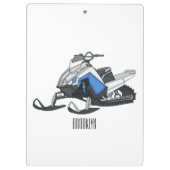 Darstellung des Cartoon Snowmobile Klemmbrett (Rückseite)