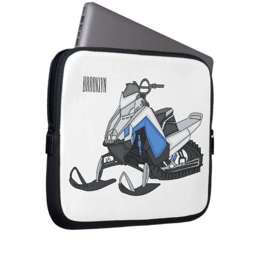 Darstellung des Cartoon Snowmobile Laptopschutzhülle